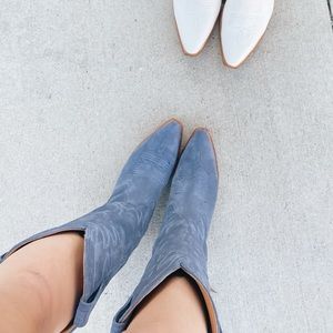 Tecovas Annies blue suede 5.5